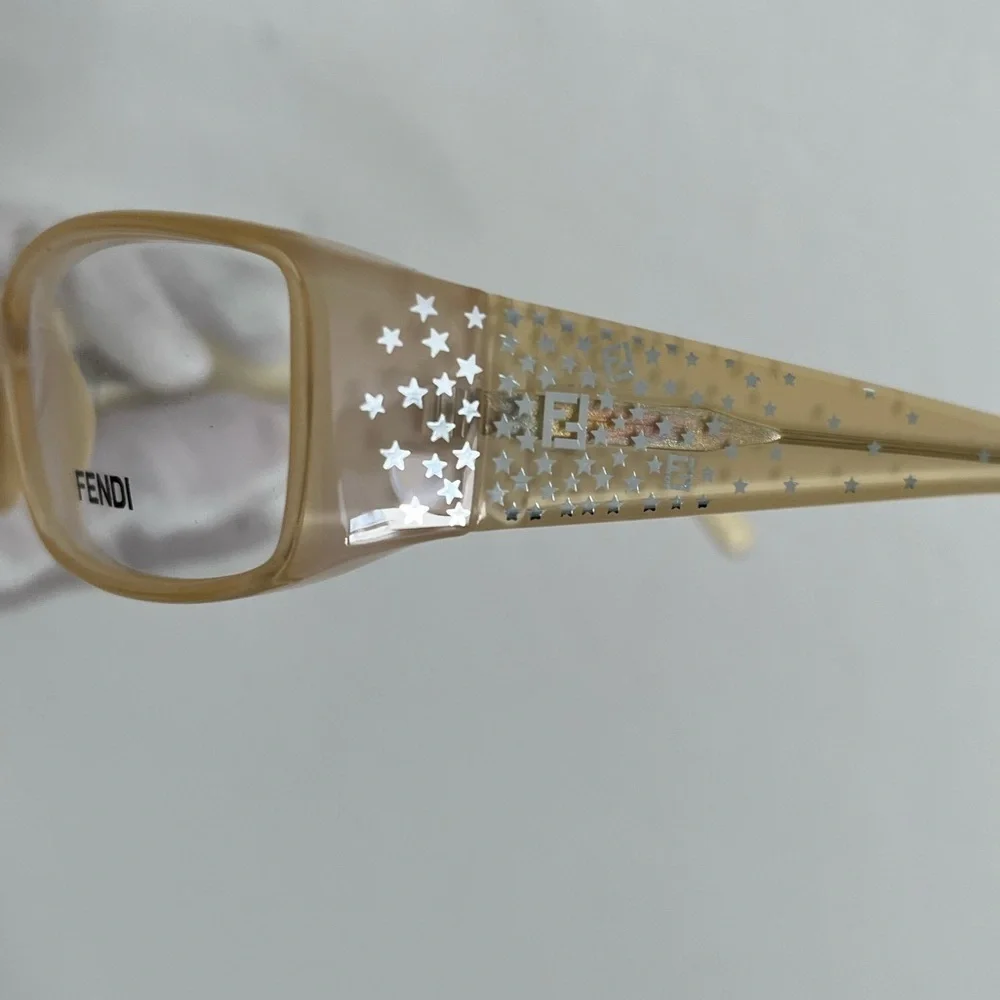FENDI Readers Opague Cream Framed Sparkling Fendi Logo BNWOT